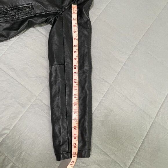 Women Altar'd State PU Leather Jacket in Black Relaxed Fit Medium - Picture 11 of 11